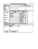 FORM TIME SHEET Coal Mining