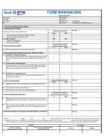 Form Wawancara: KPR Bersubsidi BTN [PDF]