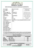 Format Biodata Taaruf [PDF]