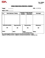 Format Form Permintaan Sparepart 2021