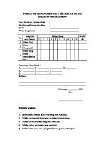 Format Instrumen Observasi Terstruktur Dalam Kegiatan Pembelajaran