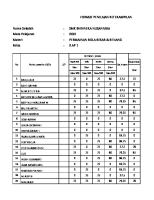 Format Penilaian Keterampilan Kelas Xi Pjok