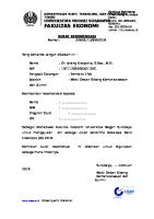 Format Surat Rekomendasi Beasiswa BI 2018