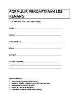 Formulir Pendaftaran Les Renang [PDF]