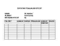 FORMULIR Penjualan Kredit