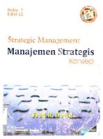 Fred R. David Manajemen Strategis Konsep. Intro PDF