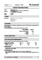 FujiFilm - MSDS - X Ray Film