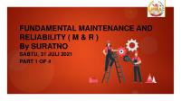 Fundamental Maintenance and Reliability