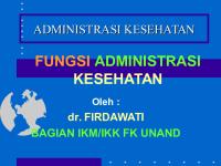 Fungsi & Administrasi Kesehatan