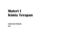 FV - Kimia Terapan - Materi I