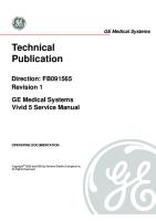 GE Vivid 5 Ultrasound - Service Manual PDF