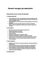 General Manager Job Description [PDF]