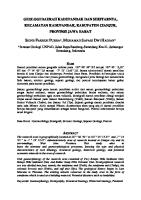 Geologi Daerah Kadupandak Dan Sekitarnya, Kecamatan Kadupandak, Kabupaten Cianjur, Provinsi Jawa Barat