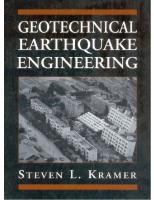 Geotechnical Earthquake Engineering (Kramer 1996) PDF