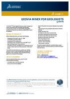 GEOVIA Training Minex For Geologists