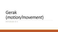 Gerak (Motion, Movement) PDF