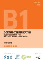 Goethe-Zertifikat B1 Wortliste PDF