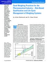 Good Weighing Practices ISPE