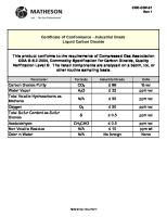 Grade Specifications Liquid Carbon Dioxide PDF