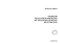 Grammatik des Klassisch-Armenischen mit sprachvergleichenden Erläuterungen [PDF]