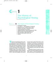 Gregory - History of Psychological Testing