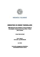 Grouting in Rock Tunnelling