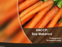 Haccp: Sop Makaroni [PDF]