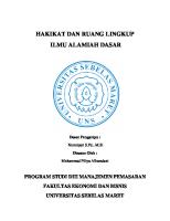 Hakikat Dan Ruang Lingkup Ilmu Alamiah Dasar