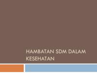 Hambatan SDM Dalam Kesehatan