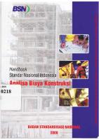 Handbook SNI - Analisa Biaya Konstruksi