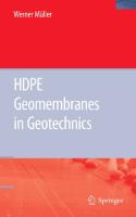 Hdpe Geomembranes in Geotechnics [PDF]