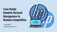 Hewlett-Packard Case Study Presentation - Kelompok 8