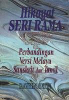 Hikayat Seri Rama: Perbandingan Versi Melayu, Sanskrit Dan Tamil