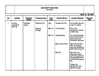 Hot Works JSA Example - 2