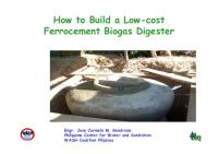 How To Build A Low-Cost Ferrocement Biogas Digester