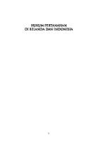 Hukum Pertanahan Di Belanda Dan Indonesia