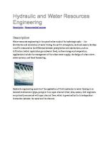 Hydraulic and Water Resources Engineering