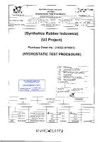 Hydrostatic Test Procedure Storage Tank