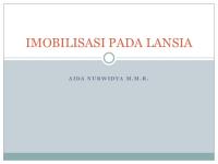 Imobilisasi Pada Lansia [PDF]