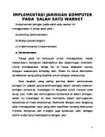 Implementasi Jaringan Komputer Pada Salah Satu Warnet