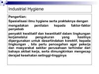 Industrial Hygiene