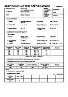 Injection Pump Test Specifications: Manu-Facturer Engine Type Vehicle Model [PDF]