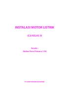 Instalasi Motor Listrik Kelas XI