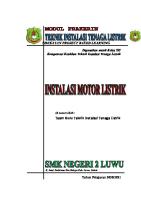 Instalasi Motor Listrik