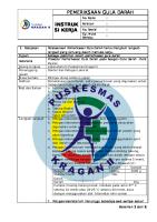 Instruksi Kerja Pemeriksaan Gula Darah [PDF]