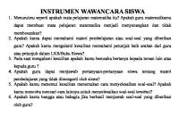 Instrumen Wawancara Siswa