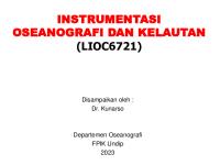 Instrumentasi Oseanografi Dan Kelautan: (LIOC6721)