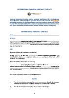 International Franchise Contract Template Sample