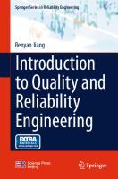 Introduction To Quality and Reliability Engineering - R-Jiang [PDF]