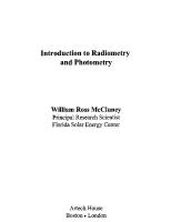 Introduction To Radiometry and Photometry